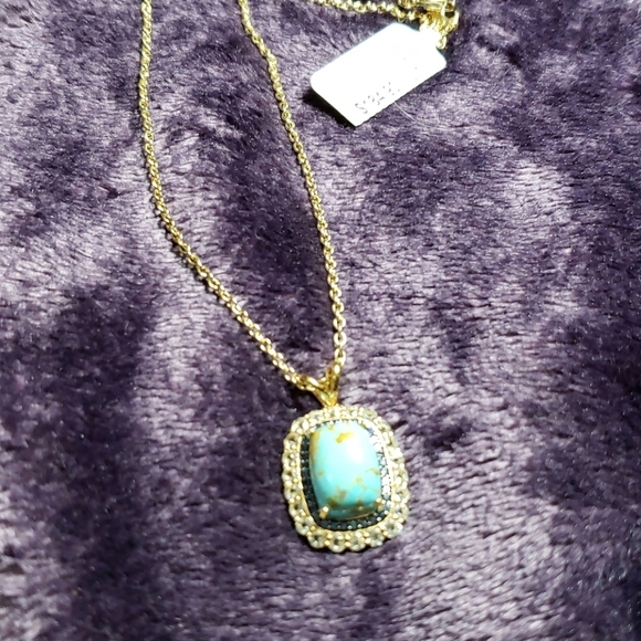 Paul Dean Kingman turquoise pendant - Picture 3 of 4